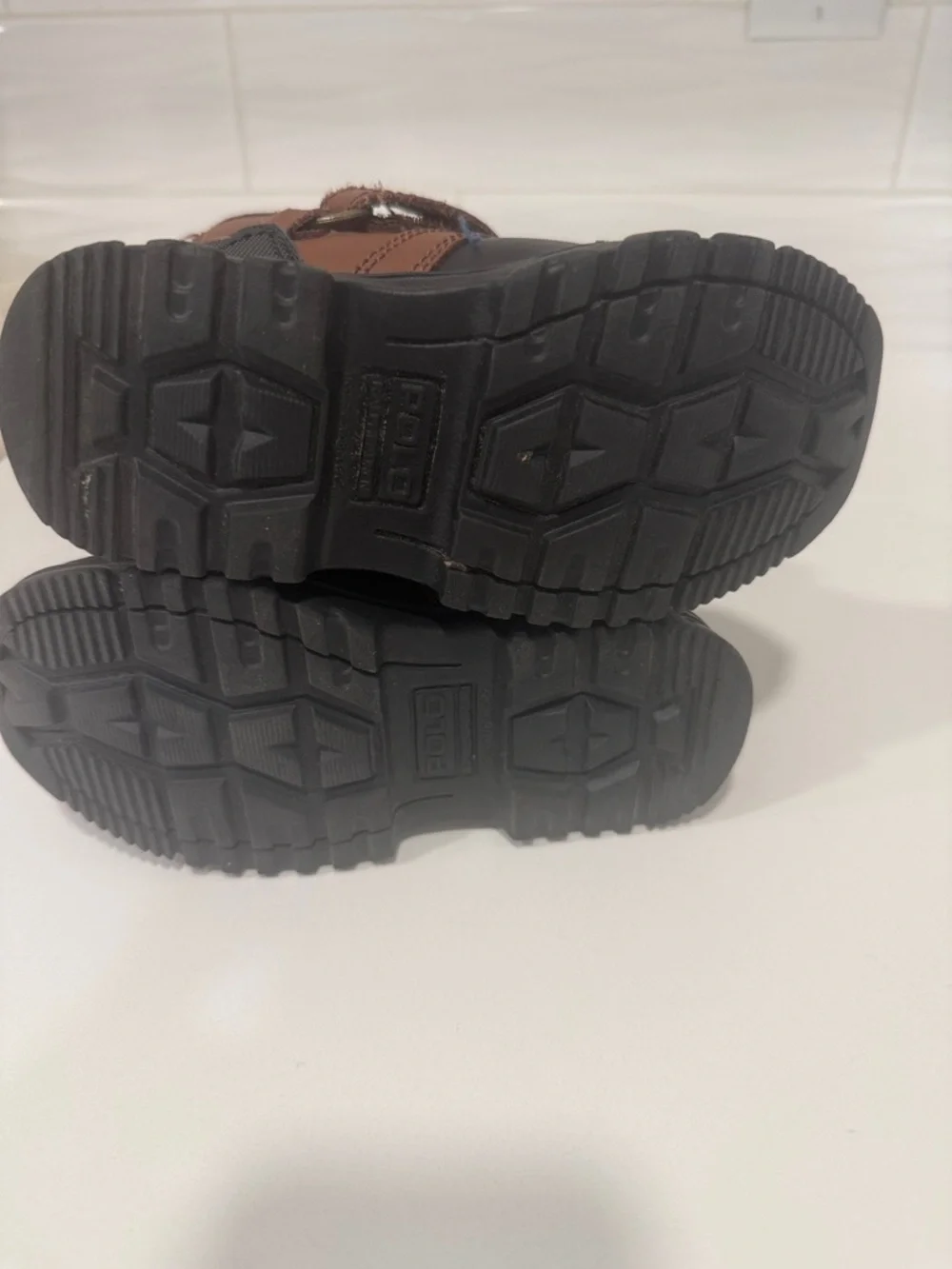 Polo Ralph Lauren Kids Brown & Black Winter Boots – Size 10